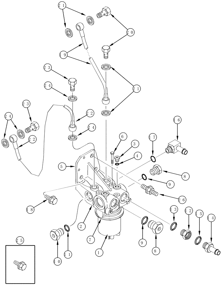 Схема запчастей Case IH CPX620 - (03-05) - PUMP, FUEL TRANSFER - BSN Y6T011701 (02) - FUEL SYSTEM