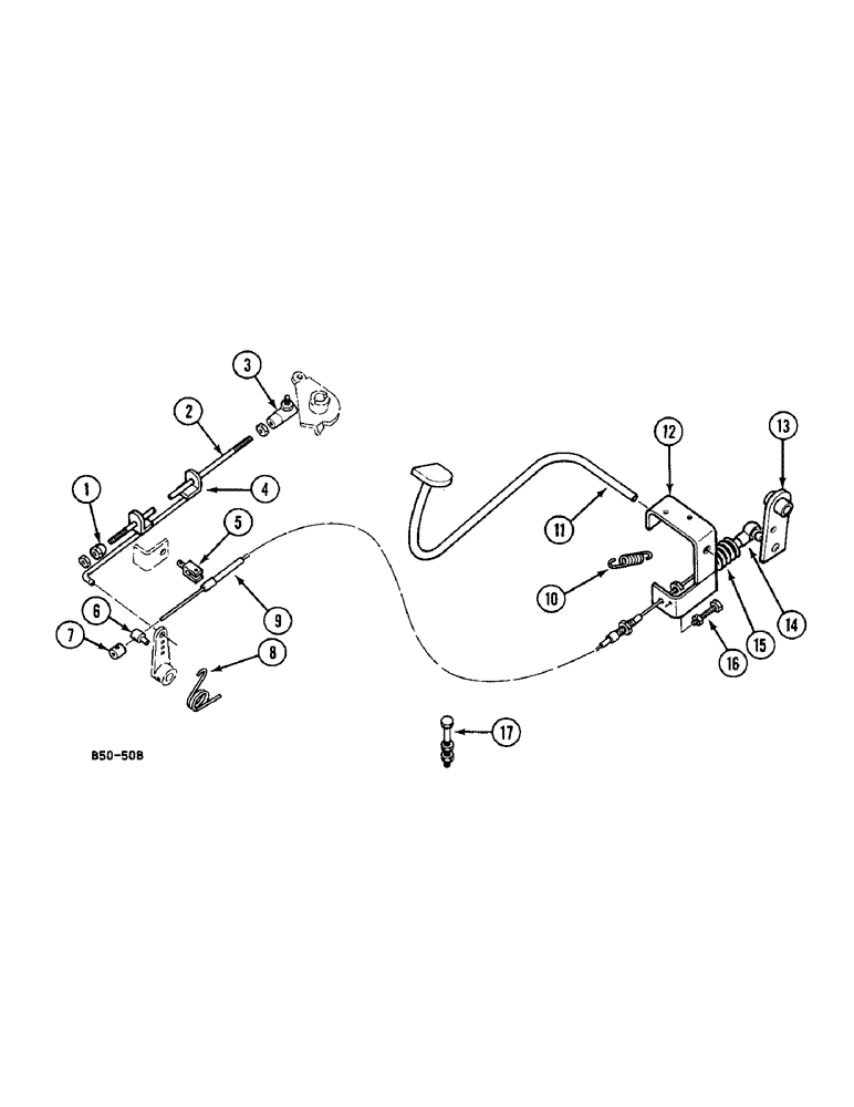 Схема запчастей Case IH 248 - (3-196) - FOOT ACCELERATOR, VERSION WITH CAB (03) - FUEL SYSTEM
