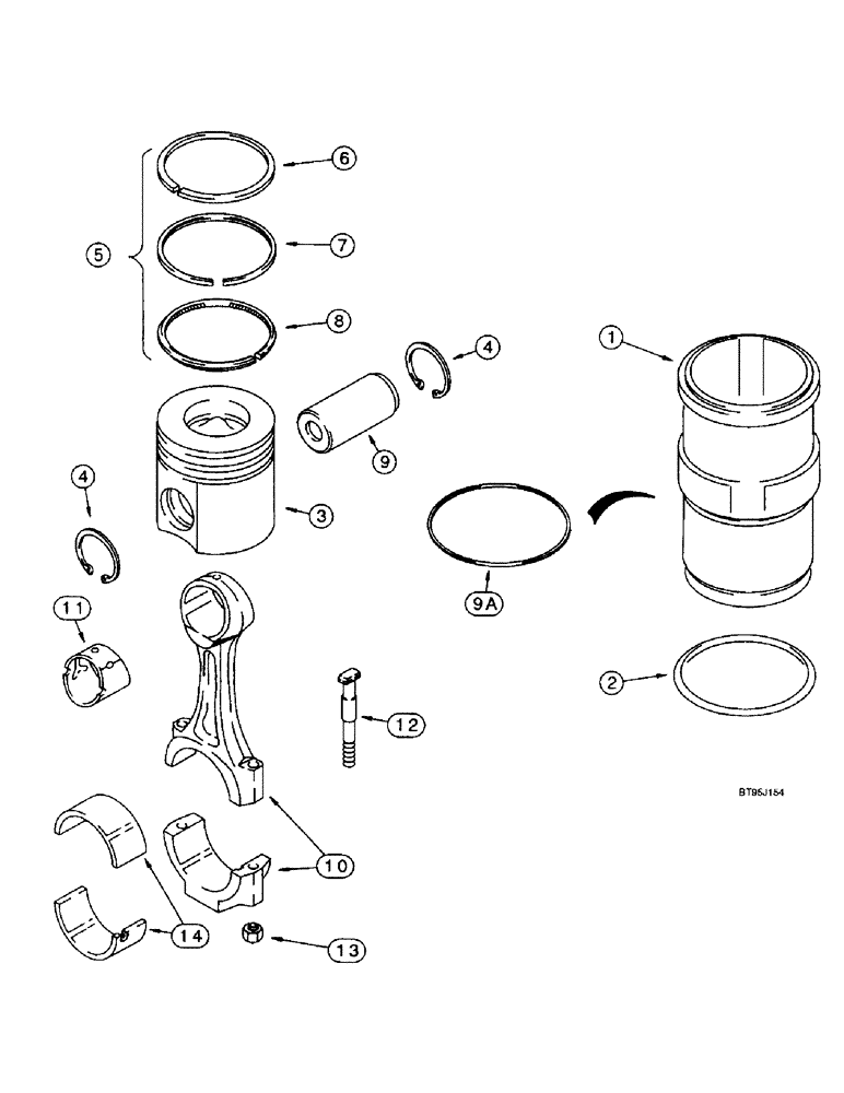 Схема запчастей Case IH 2166 - (2-51A) - PISTON AND CONNECTING ROD, 6TA-830 EMISSIONS CERTIFIED ENGINE, COMBINE P.I.N. JJC0180000 AND AFTER (01) - ENGINE