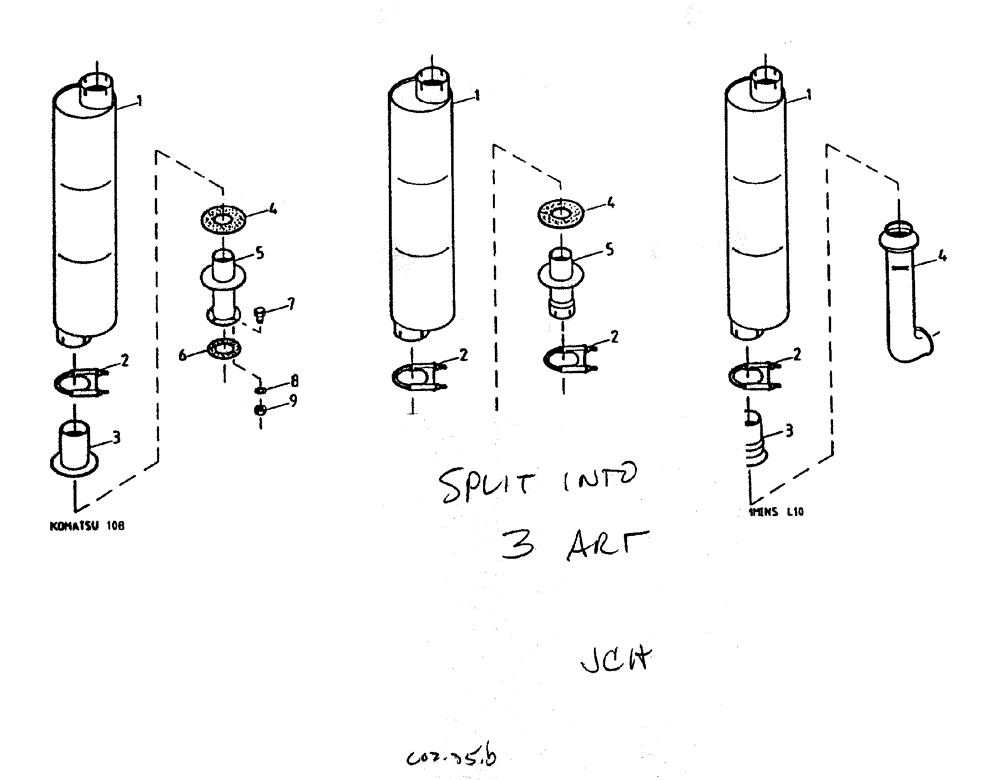 Схема запчастей Case IH 7000 - (C02-35A) - EXHAUST (KOMATSU 108/6CT/L10), SERIAL #7908 AND ONWARDS Engine & Engine Attachments