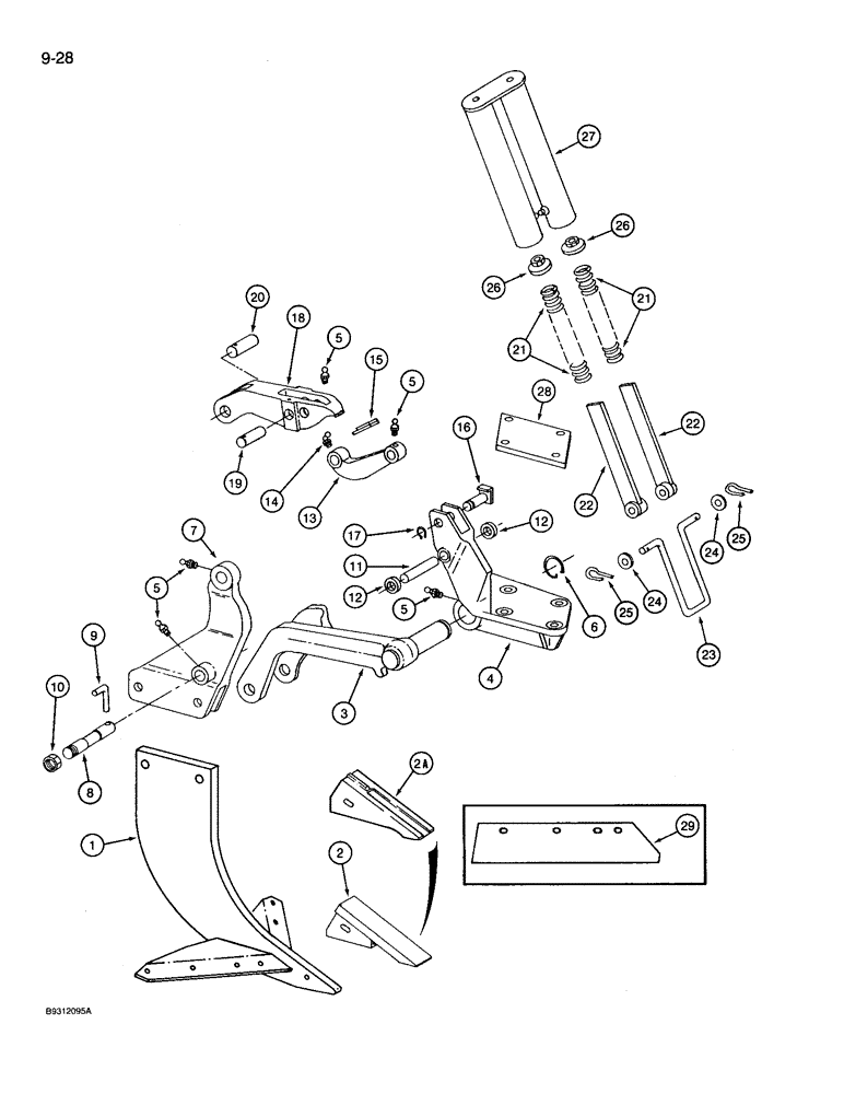 Схема запчастей Case IH 14 - (9-28) - AUTOMATIC SHANK STUBBLE MULCH UNIT, 14 SUBSOIL CHISEL, CONTINUED (09) - CHASSIS/ATTACHMENTS