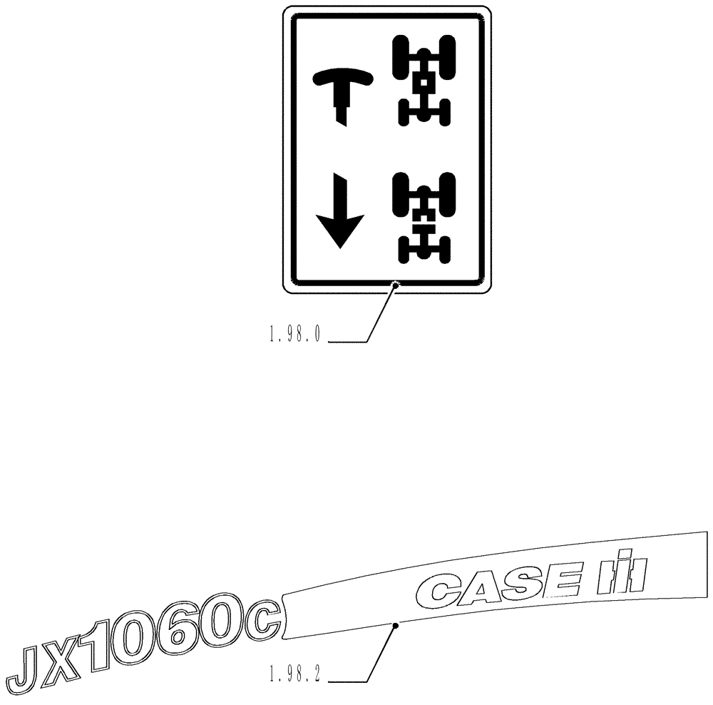 Схема запчастей Case IH JX1060C - (1.97.9) - SEC. 13 - DECALS (13) - DECALS
