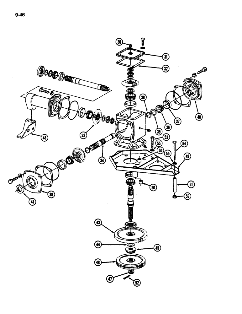 Схема запчастей Case IH 1844 - (9-046) - GEAR BOX, DRUM NUMBER 2 AND 3, 1844 COTTON PICKER (13) - PICKING SYSTEM