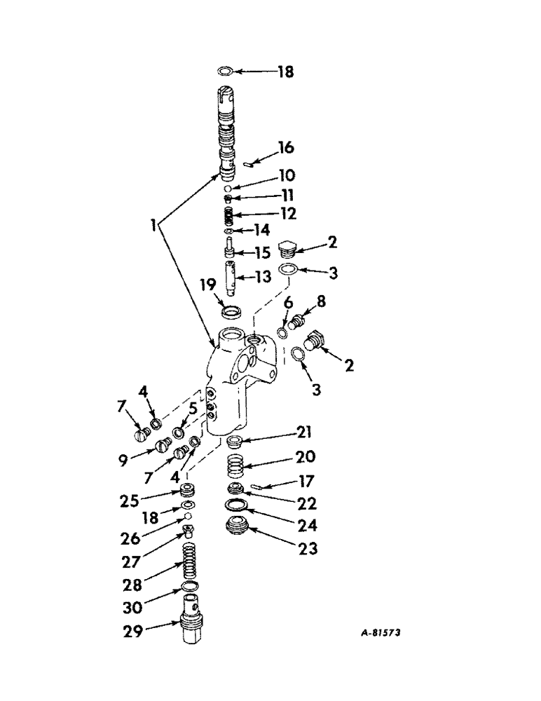 Схема запчастей Case IH 2424 - (141) - HYDRAULIC SYSTEM, DOUBLE ACTING AUXILIARY VALVE (07) - HYDRAULIC SYSTEM