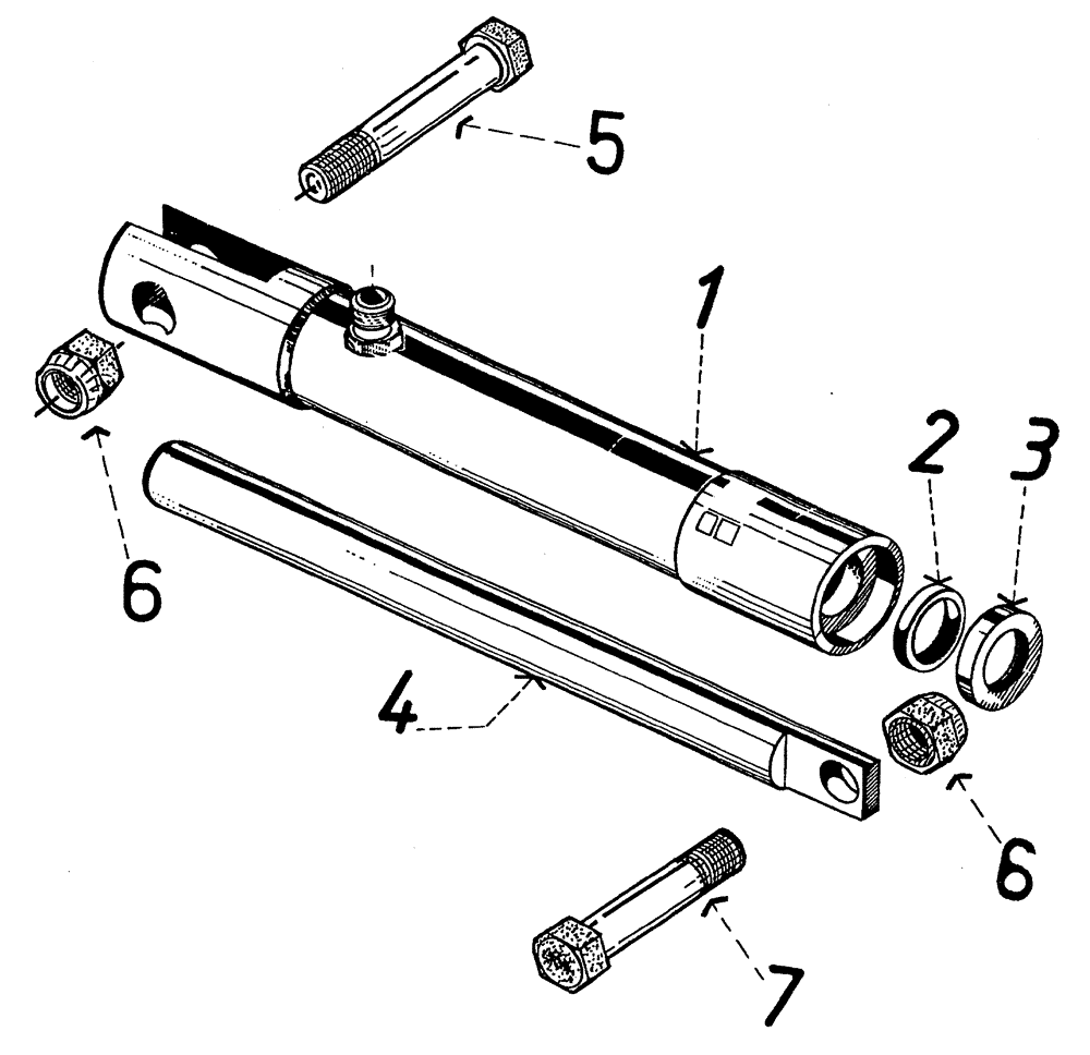 Схема запчастей Case IH 7700 - (B01[21]) - HYDRAULIC CYLINDER, HEIGHT INDICATOR Hydraulic Components & Circuits