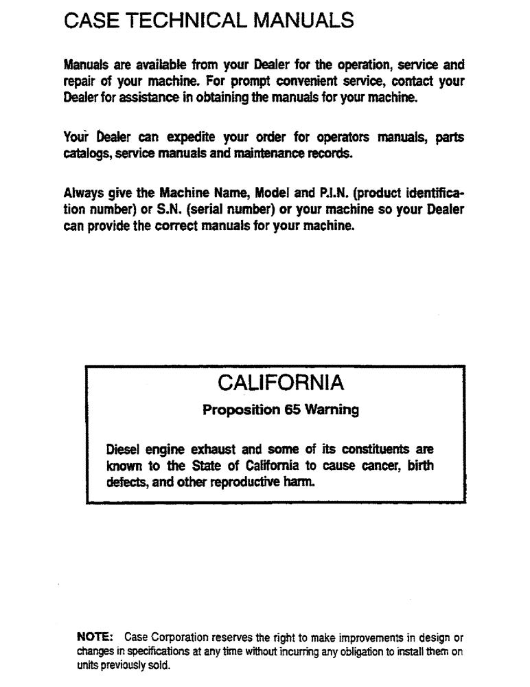 Схема запчастей Case IH CONCORD - (D29) - CASE TECHNICAL MANUALS 