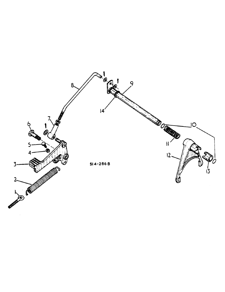 Схема запчастей Case IH 485 - (00D05) - DIFFERENTIAL LOCK, MACHINES NOT FITTED W/CAB (04) - Drive Train