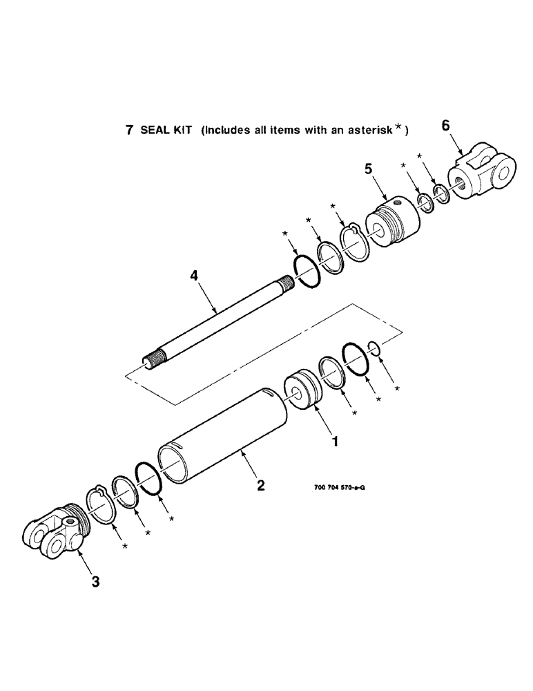 Схема запчастей Case IH 8340 - (8-12) - HYDRAULIC CYLINDER SLAVE, RIGHT, 2-1/2" DIAMETER X 8" STROKE, S/N CFH0041501 - CFH0041987 (35) - HYDRAULIC SYSTEMS