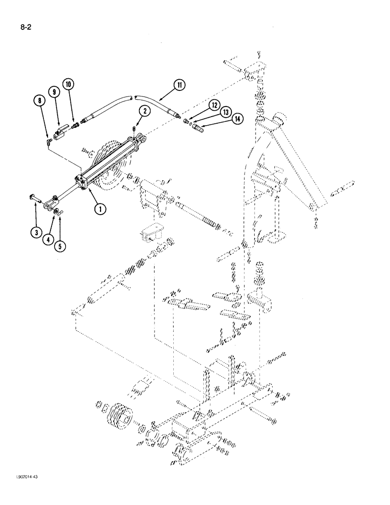 Схема запчастей Case IH 3206 - (8-2) - HYDRAULIC SYSTEM (08) - HYDRAULICS