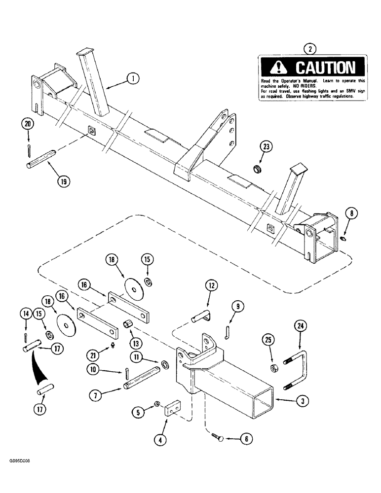 Схема запчастей Case IH 184 - (9-04) - MAIN FRAME, FOLDING 