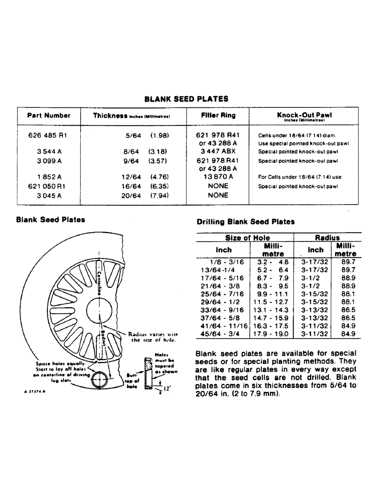 Схема запчастей Case IH 800 - (01-20) - SEED PLATES (09) - CHASSIS/ATTACHMENTS