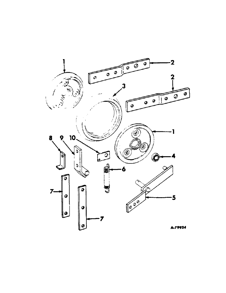 Схема запчастей Case IH 658 - (L-21) - SEED FIRMING WHEEL ATTACHMENT, ONE PER ROW 