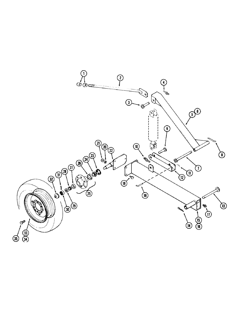 Схема запчастей Case IH 1900 - (10) - SINGLE AXLE AND WHEEL 