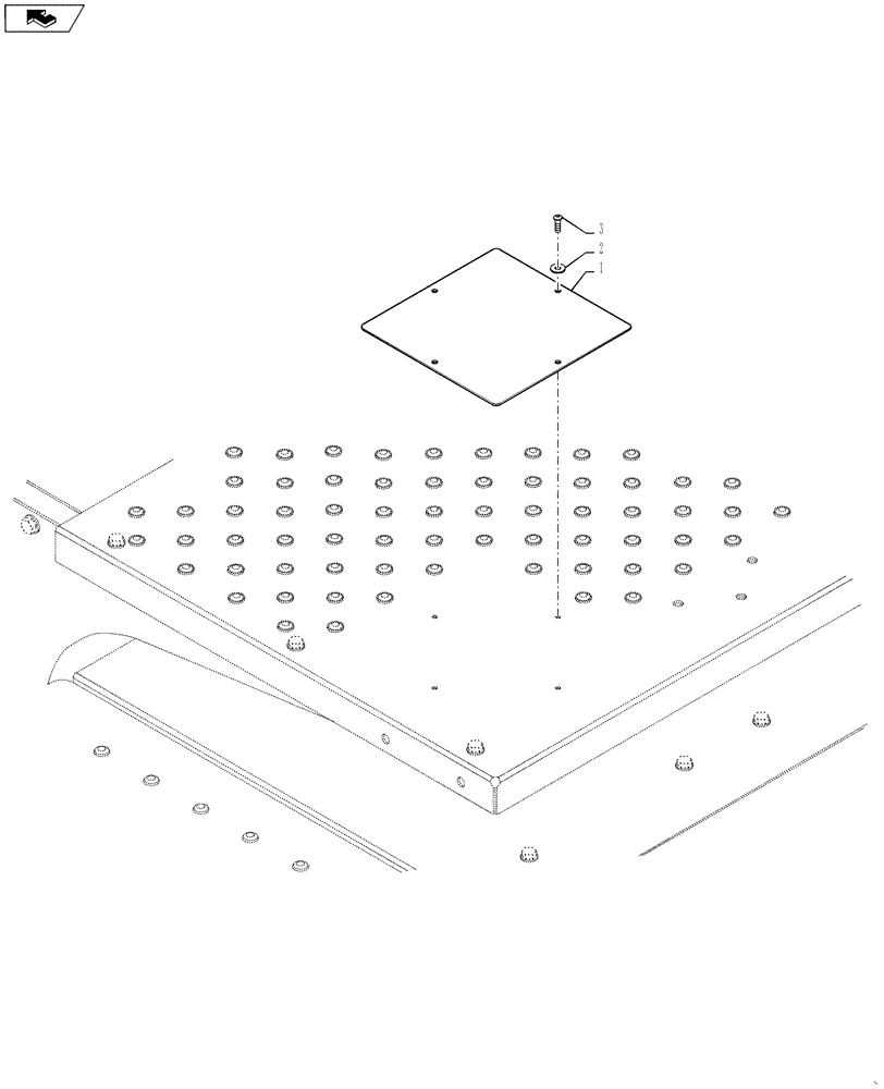 Схема запчастей Case IH TITAN 3530 - (90.118.05) - COVER, LEFT SIDE WALKWAY, (90) - PLATFORM, CAB, BODYWORK AND DECALS