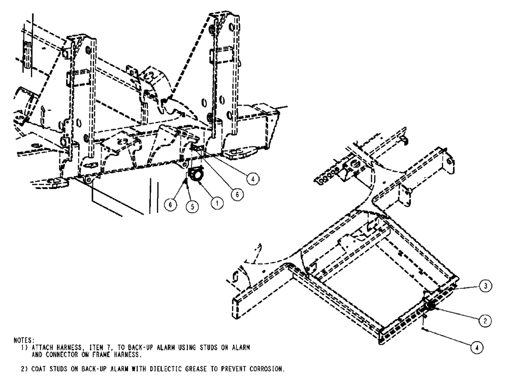 Схема запчастей Case IH SPX4410 - (04-039) - AUDIBLE ALARM GROUP Suspension & Frame
