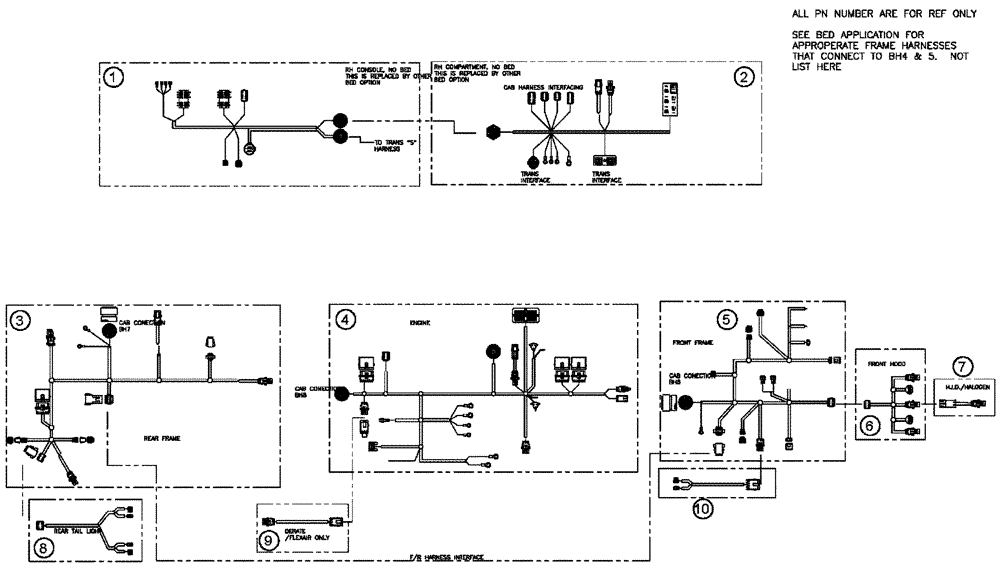 Схема запчастей Case IH FLX3010 - (08-001) - HARNESS ASSEMBLY (06) - ELECTRICAL