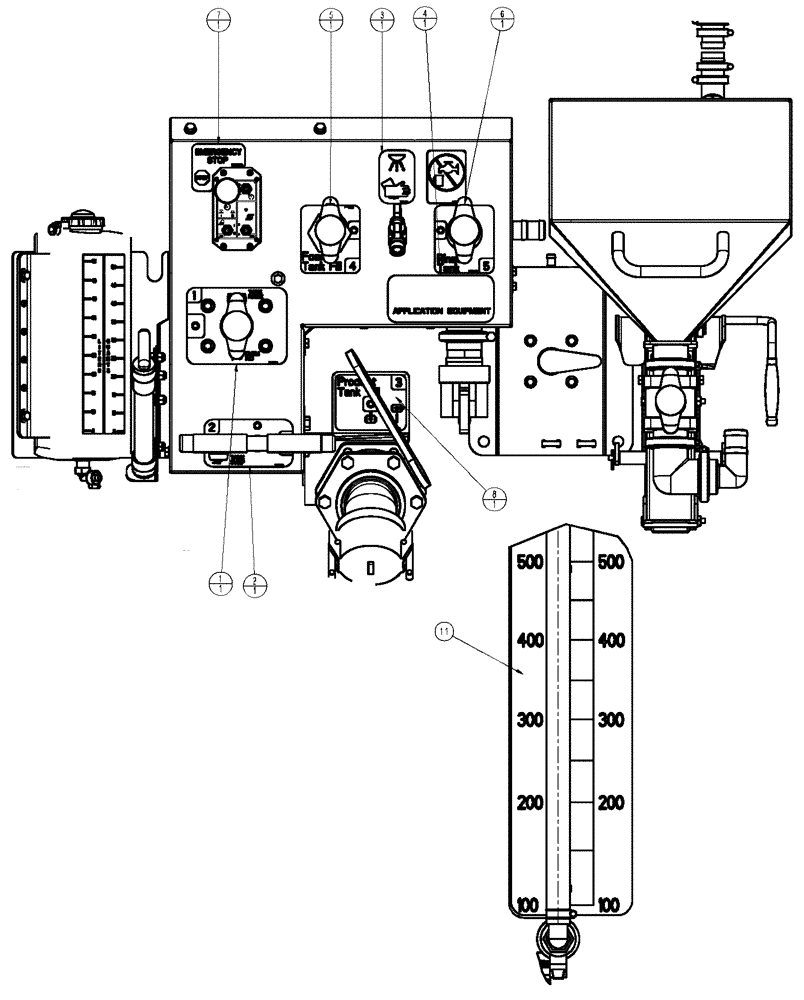 Схема запчастей Case IH SPX4410 - (10-001) - APPLICATION GROUP (13) - DECALS