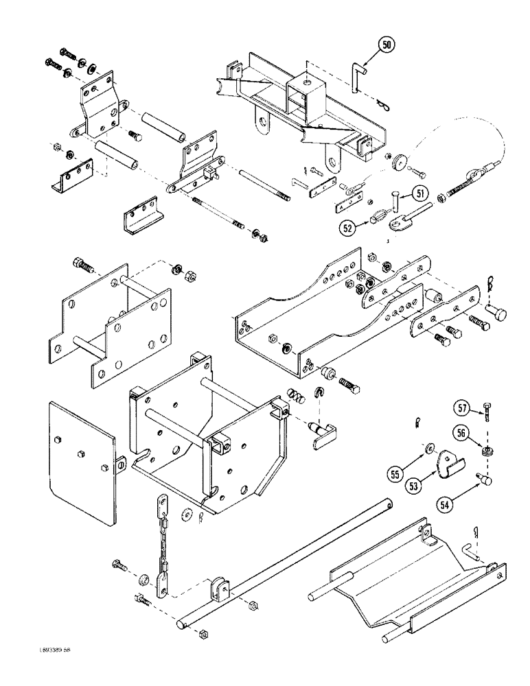 Схема запчастей Case IH 61MS - (42) - LIFT AND MOUNTING BRACKETS 