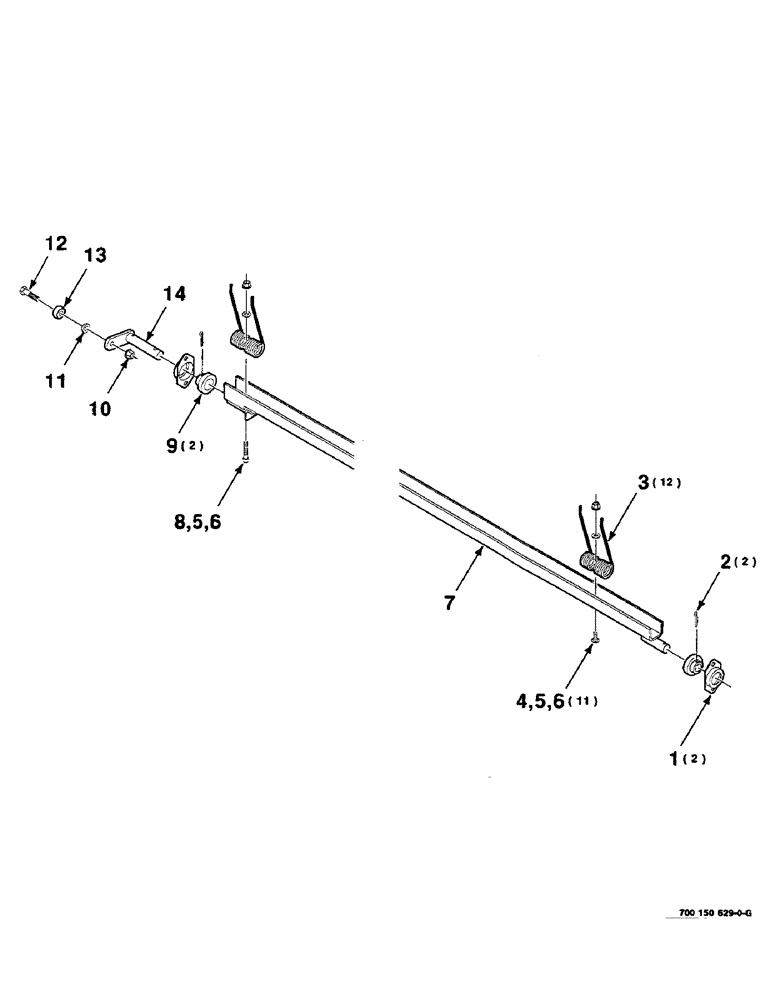 Схема запчастей Case IH 8590 - (03-20) - BAR ASSEMBLY, TINE, S.N. CFH0139500 AND LATER Pickup