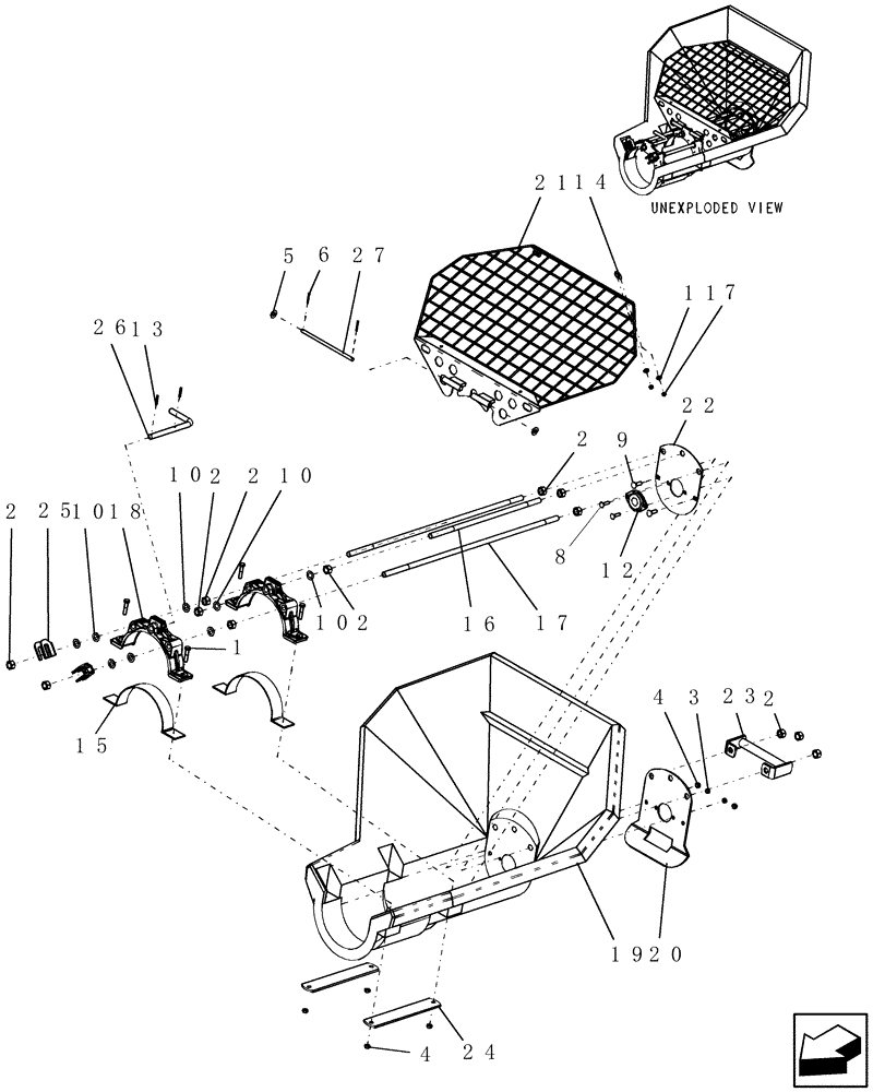 Схема запчастей Case IH ADX2230 - (L.40.D[01]) - AUGER HOPPER ASSEMBLY (BSN CBJ0005300) L - Field Processing