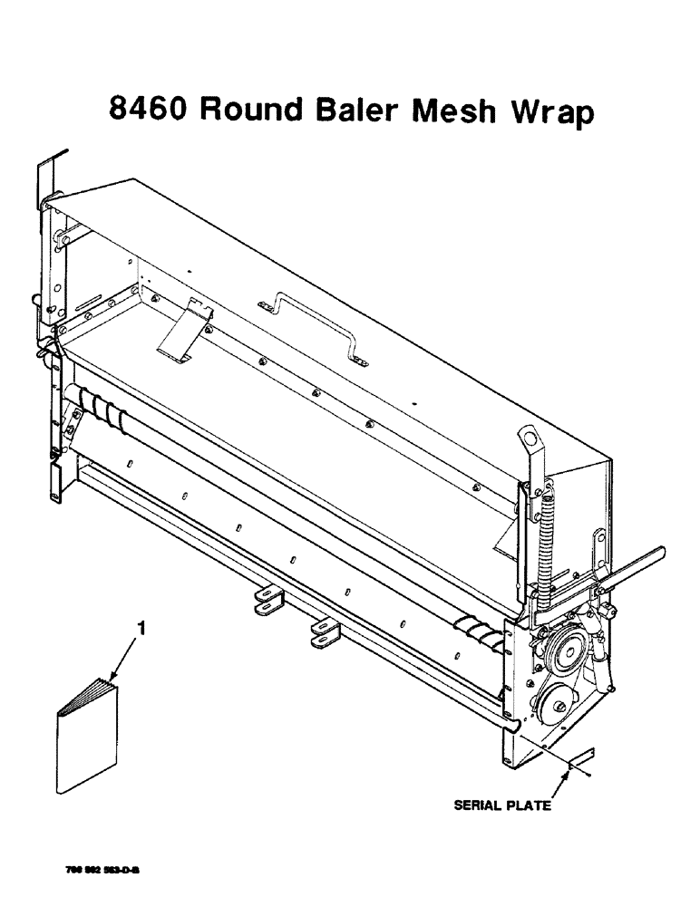 Схема запчастей Case IH 8460 - (9-36) - MESH WRAP SERIAL PLATE LOCATION Decals & Attachments