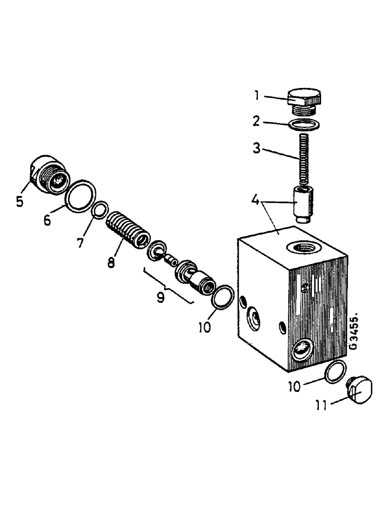 Схема запчастей Case IH 553 - (306) - MOUNTING BLOCK (08) - HYDRAULICS
