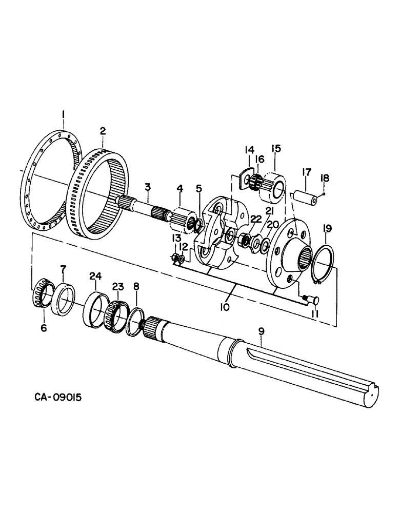 Схема запчастей Case IH 7488 - (07-40) - DRIVE TRAIN, FRONT DRIVE AXLE, AXLE SHAFTS AND DRIVE (04) - Drive Train