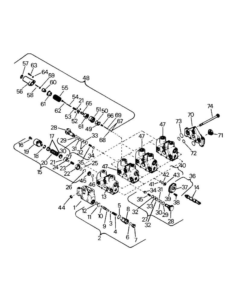 Схема запчастей Case IH KM-325 - (08-20) - CONTROL VALVE ASSEMBLY (07) - HYDRAULICS