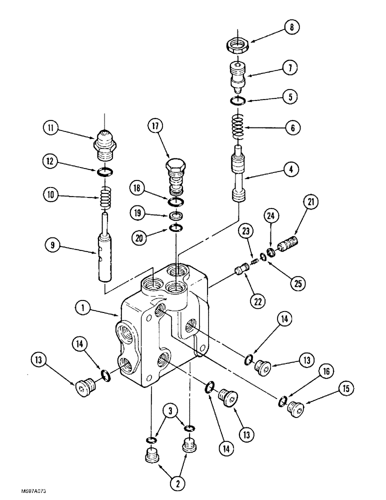 Схема запчастей Case IH 9370 QUADTRAC - (8-106) - AXLE HYDRAULICS, REGULATOR VALVE ASSEMBLY (08) - HYDRAULICS