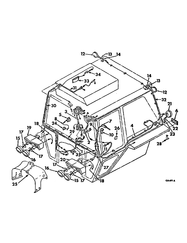 Схема запчастей Case IH 21026 - (08-17) - ELECTRICAL, TRACTOR CAB WIRING AND LIGHTING (06) - ELECTRICAL