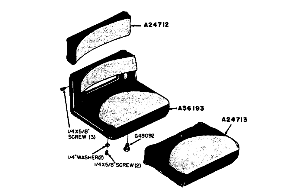 Схема запчастей Case IH 630 - (132) - UPHOLSTERED SEAT - TRACTOR #6167835 AND AFTER (09) - CHASSIS