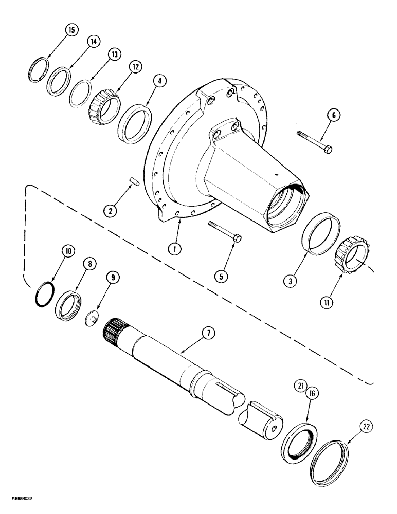 Схема запчастей Case IH MX180 - (6-104) - REAR AXLE, AXLE : 4 X 118", MX180, N.A. ONLY, AXLE:4 X 120", MX200, MX220, MX240, MX270, N.A. ONLY (06) - POWER TRAIN