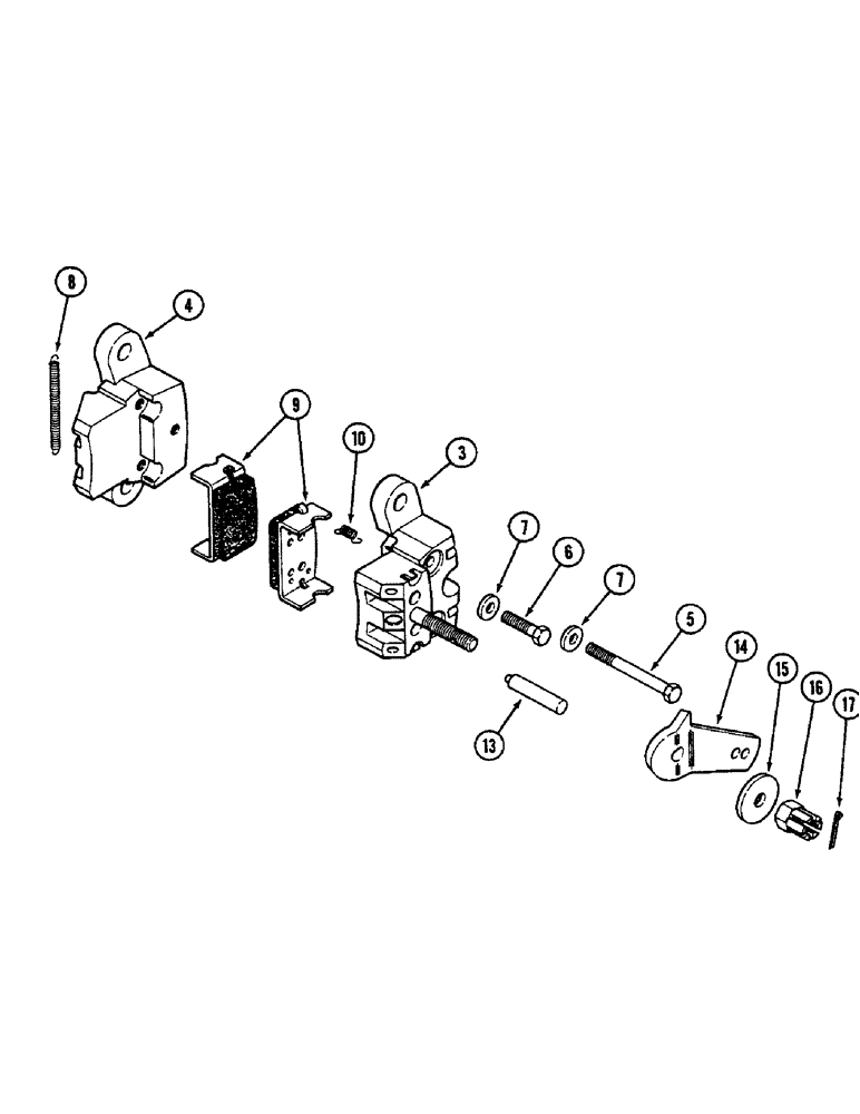 Схема запчастей Case IH 2290 - (7-356) - CALIPER DISC BRAKE ASSEMBLY, MFD TRACTORS (07) - BRAKES