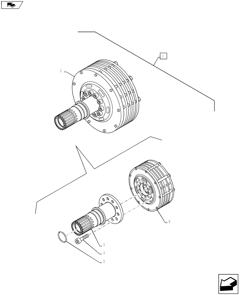 Схема запчастей Case IH PUMA 160 - (88.031.01[05]) - DIA KIT, FRONT POWER TAKE-OFF - CLUTCH - BREAKDOWN (88) - ACCESSORIES