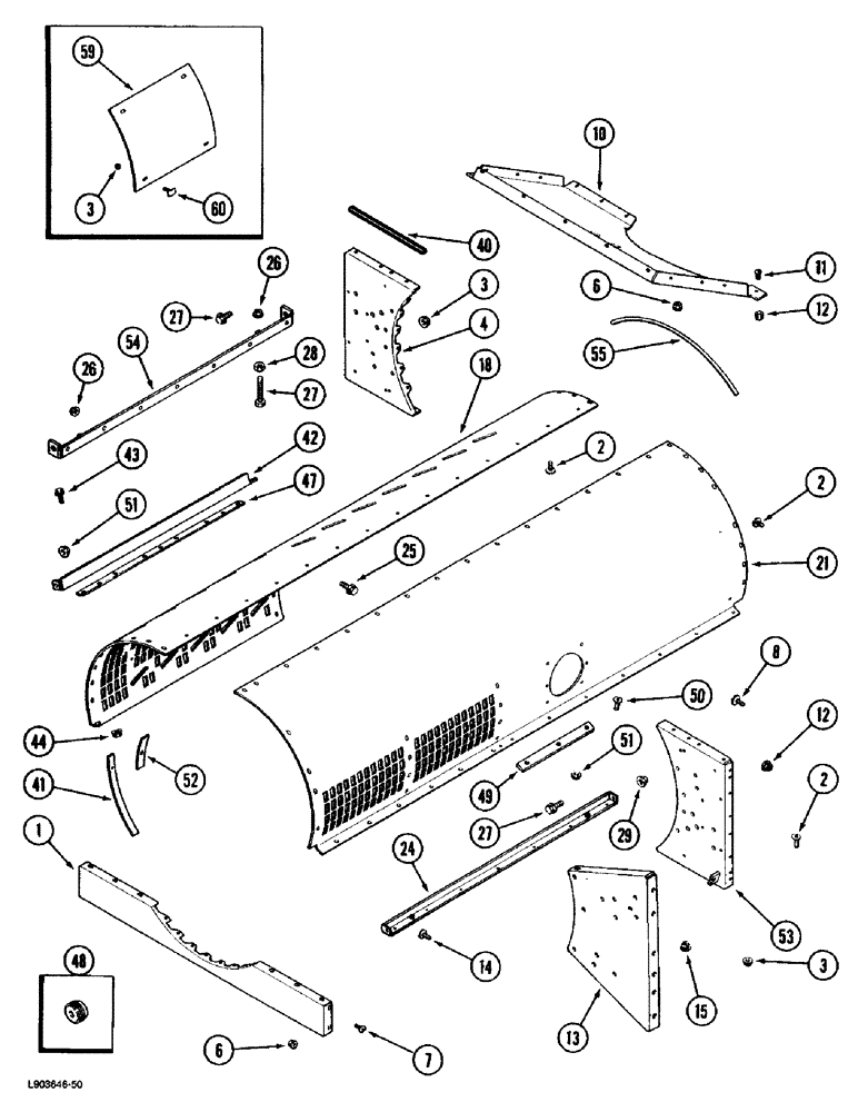 Схема запчастей Case IH 1670 - (9B-20) - CAGE, FRONT (14) - ROTOR, CONCANVES & SIEVE