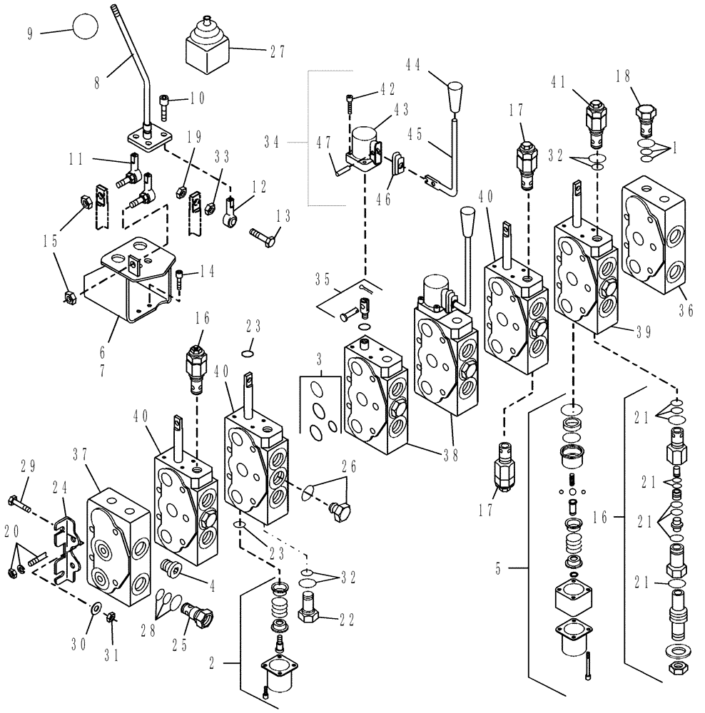 Схема запчастей Case IH BHX1114 - (27) - GRESEN VALVE V-10 - SML45251 