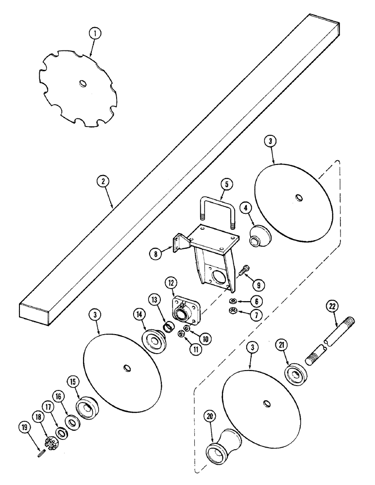 Схема запчастей Case IH RP - (060) - FRONT GANG - 8 INCH (203.2 MM) SPACING, 20 FOOT (6.1 M) CUT 
