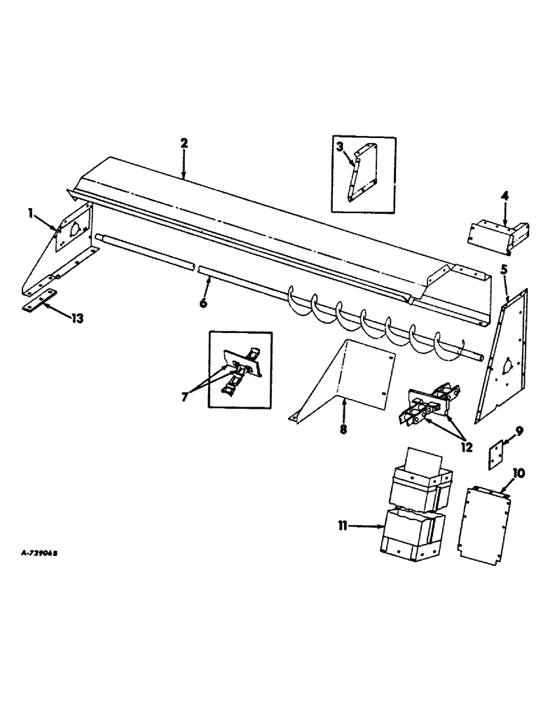 Схема запчастей Case IH 403 - (122) - GRAIN TANK RAISED LEVELING AUGER, SPECIAL (80) - CROP STORAGE/UNLOADING