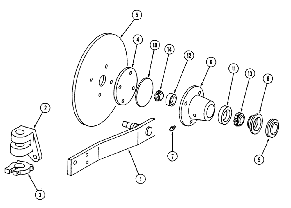 Схема запчастей Case IH 700 - (9-18) - ROLLING COLTER, SHEAR BOLT TYPE (09) - CHASSIS/ATTACHMENTS