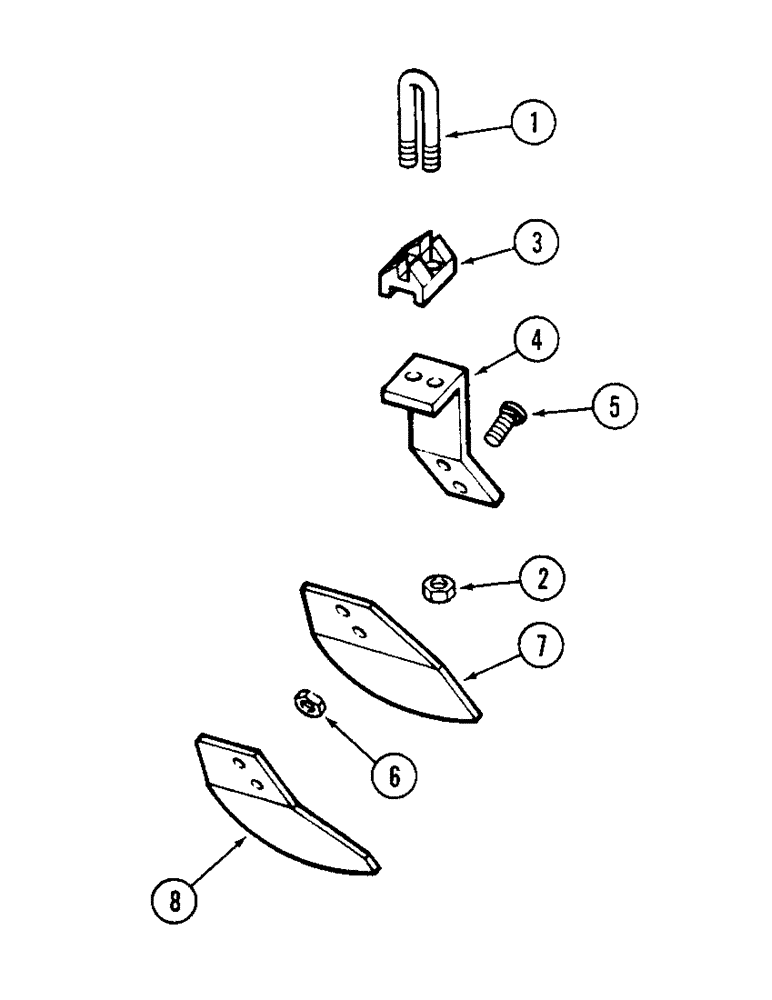 Схема запчастей Case IH RP - (168) - SCRAPERS - FRONT GANG 12 FOOT (3.7 M) CUT, 8 INCH (203.2 MM) SPACING 