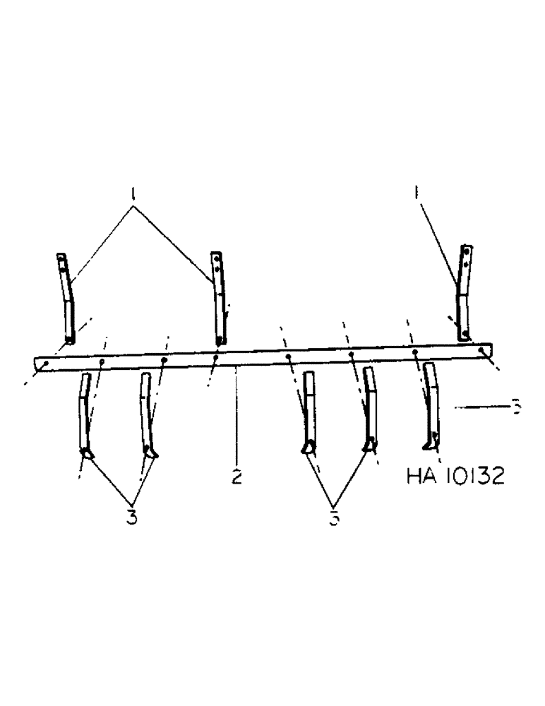 Схема запчастей Case IH 55 - (C-22) - 55 CONSER-TILL TRASH BAR, 10 FOOT AND 13 FOOT MODELS 
