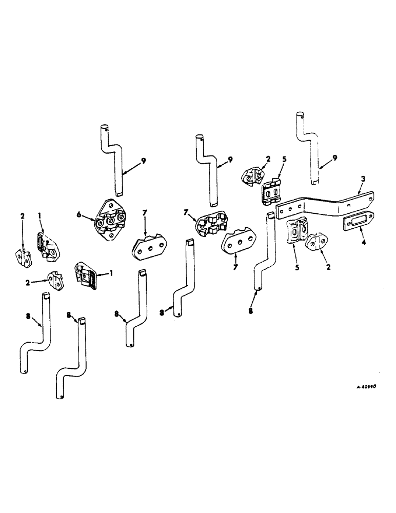 Схема запчастей Case IH 642 - (AE-08) - COLTER SHANKS AND CLAMPS 