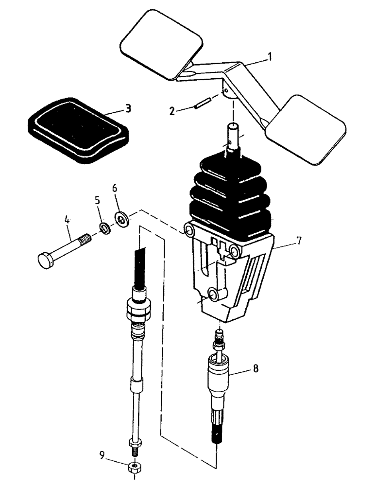 Схема запчастей Case IH 7000 - (A05-60) - FOOT PEDAL, ELEVATOR SLEW Mainframe & Functioning Components