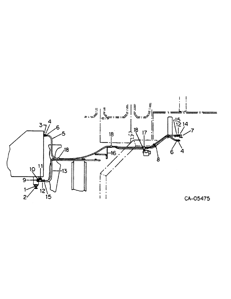 Схема запчастей Case IH 4386 - (12-06) - POWER, FUEL PIPES AND CONNECTIONS, 4386 TRACTORS Power