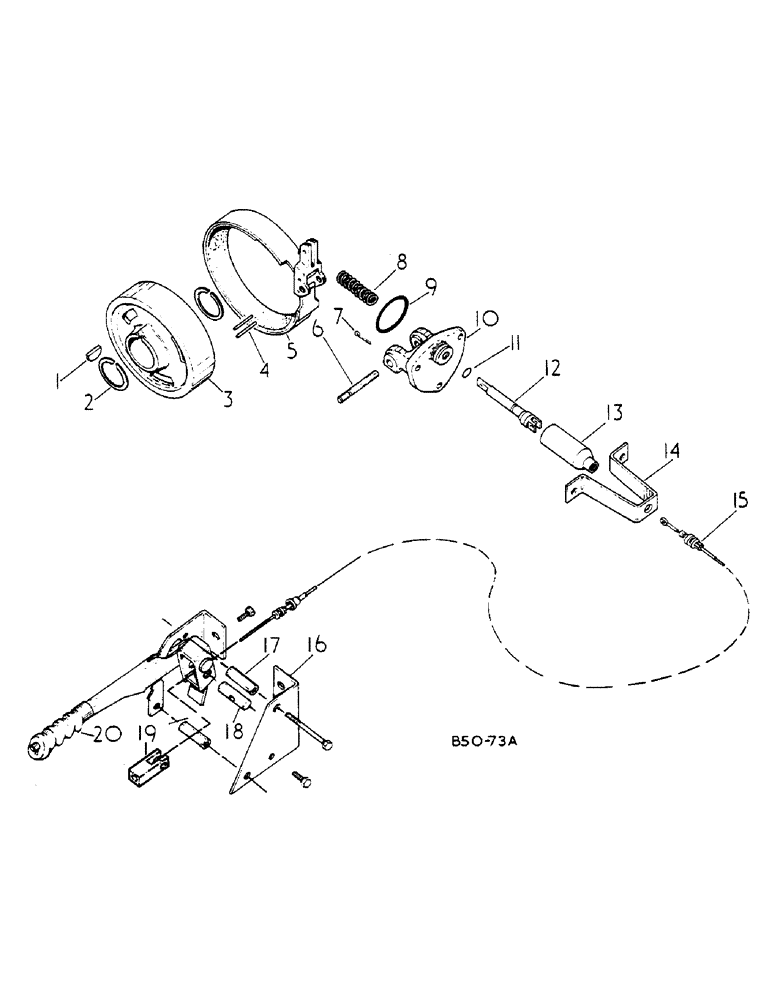Схема запчастей Case IH 585 - (04-005) - PARK LOCK (5.1) - BRAKES