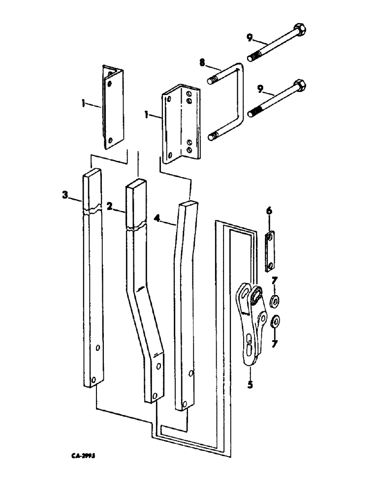 Схема запчастей Case IH 353 - (AT-17) - BED RIPPER SHANK 