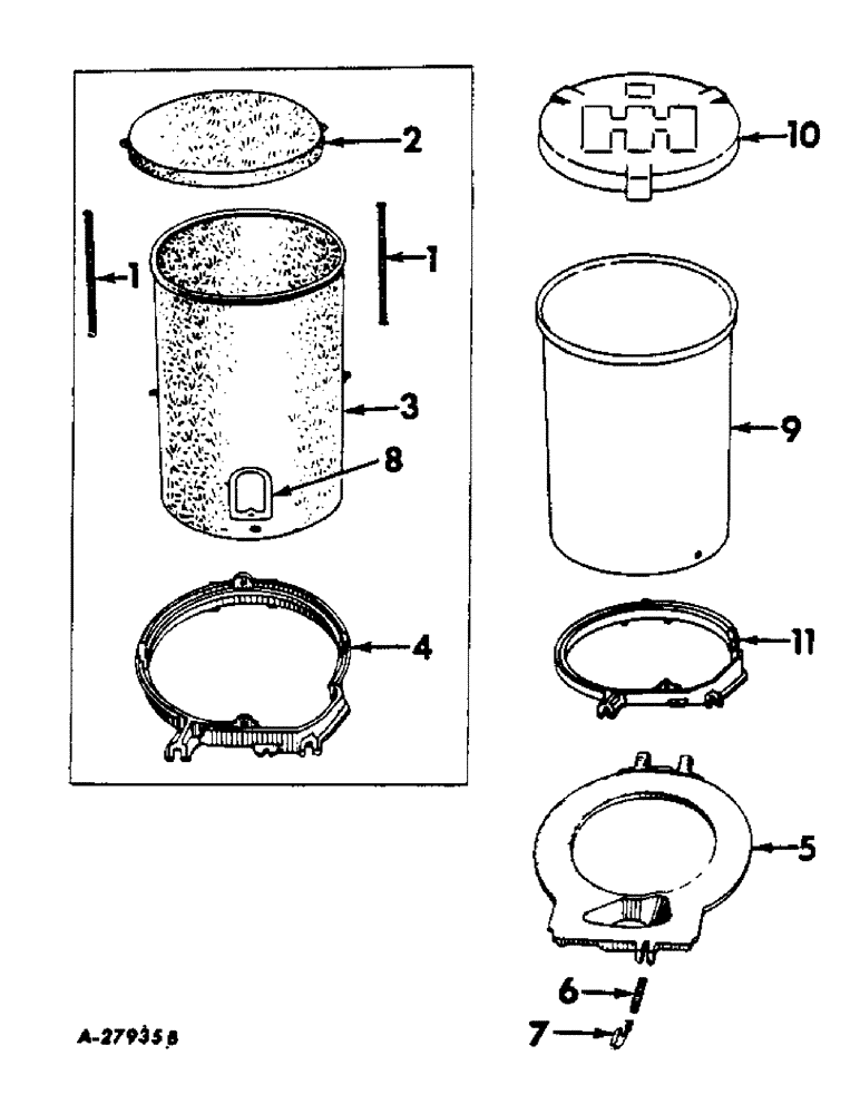 Схема запчастей Case IH 686 - (F-34) - COMBINATION HOPPER, STRAIGHT SIDE 