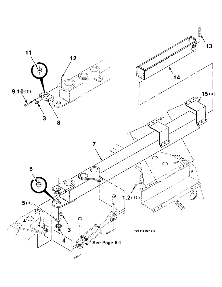 Схема запчастей Case IH 8340 - (7-04) - BEAM ASSEMBLY, TONGUE (37) - HITCHES, DRAWBARS & IMPLEMENT COUPLINGS