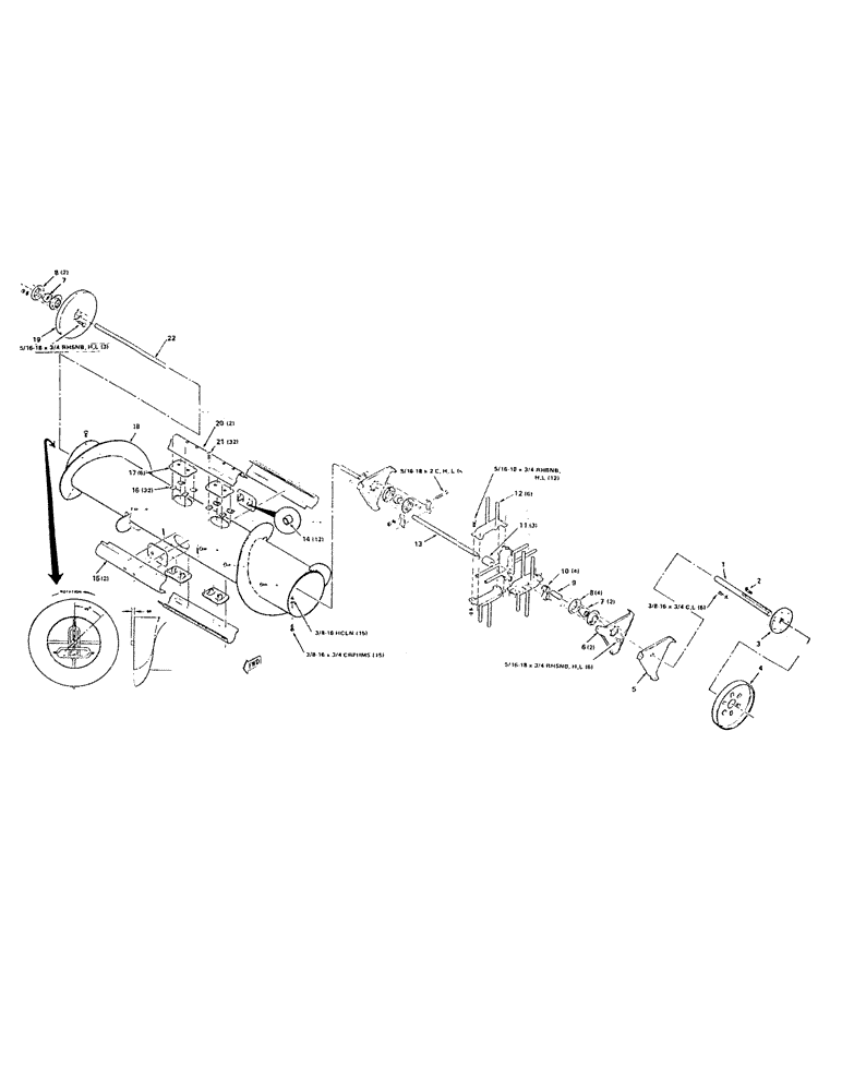 Схема запчастей Case IH 6 - (14) - AUGER ASSEMBLY 
