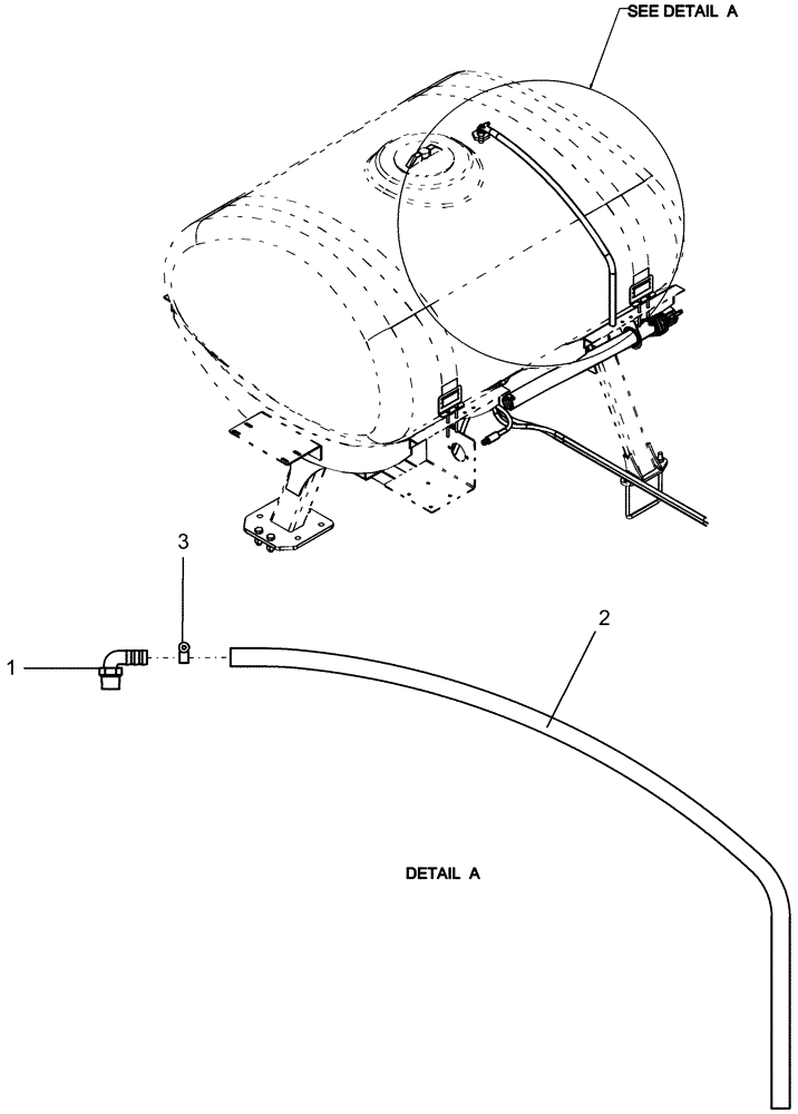 Схема запчастей Case IH 1250 - (75.110.11) - LIQUID FERTILIZER - OVERFLOW - 12 ROW, 400 GALLON TANK (75) - SOIL PREPARATION